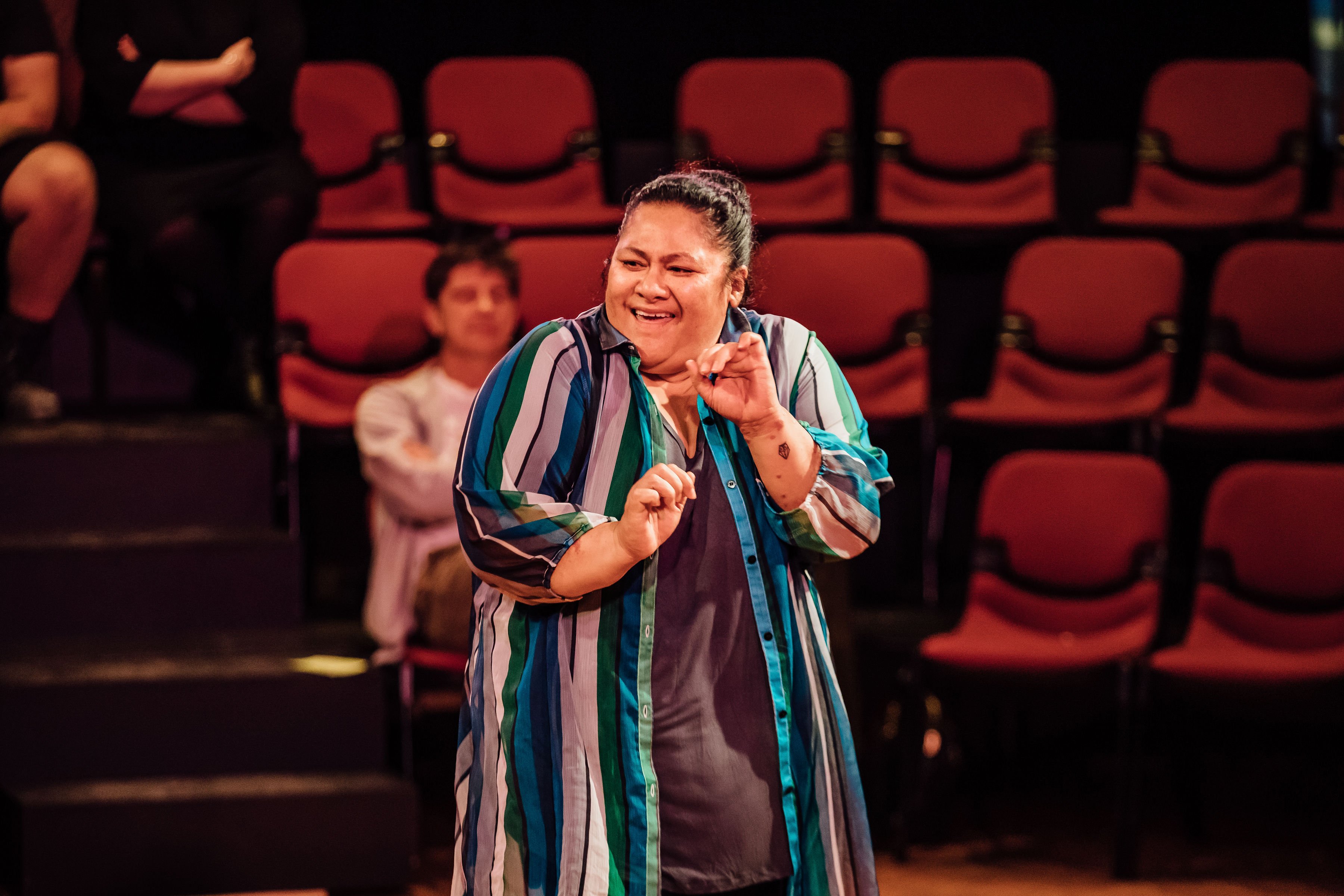 Anapela Polata'ivao performs Every Brilliant Thing.