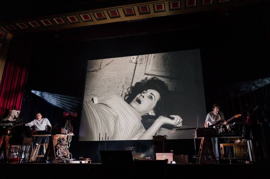 Isla Mayo & Jack Buchanan perform in Live Live Cinema: Night of the Living Dead