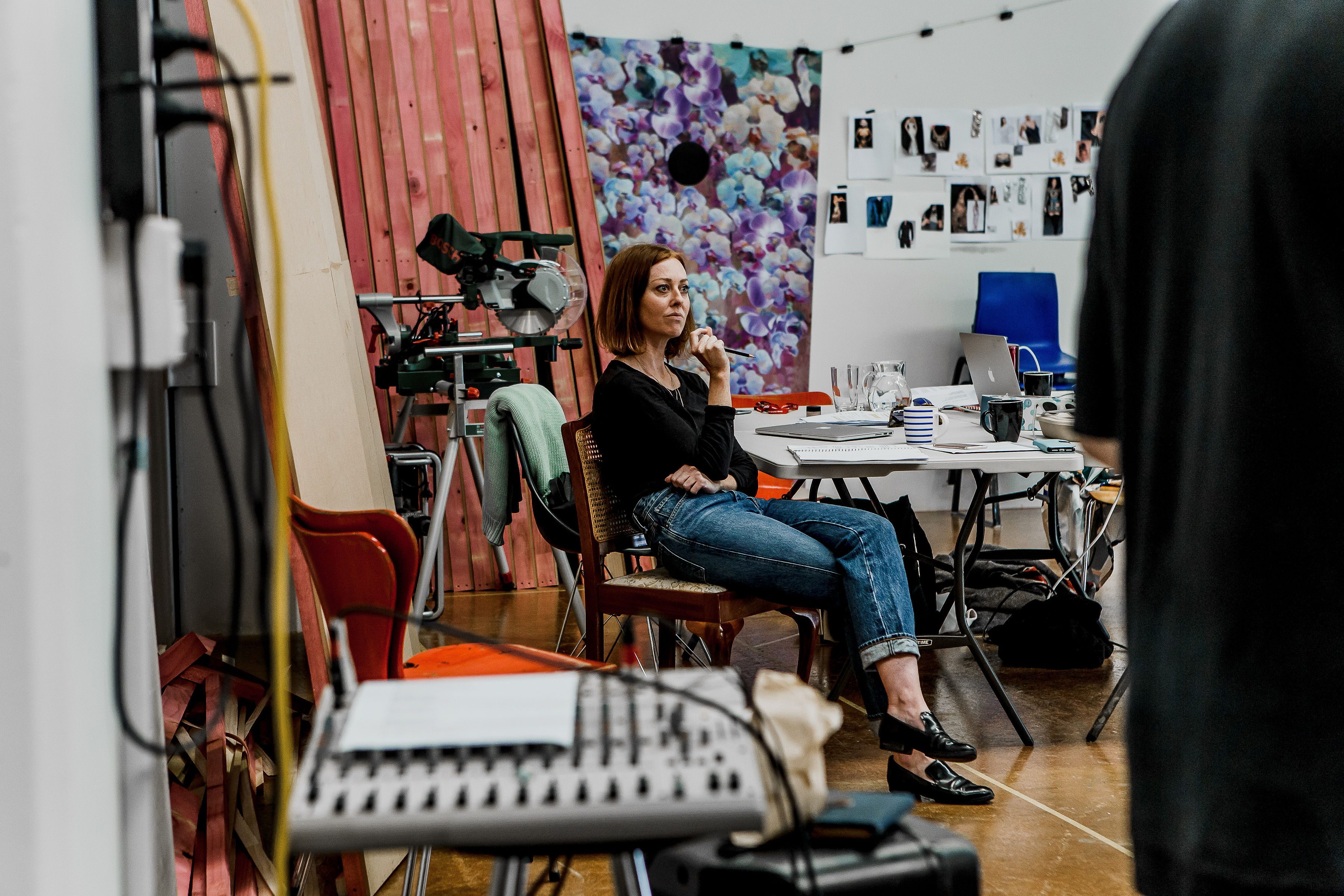 Silo Artistic Director Sophie Roberts in rehearsal for Here Lies Love