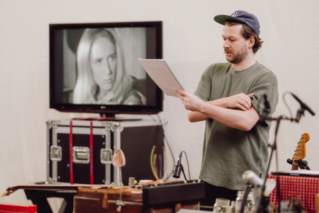 Jack Buchanan rehearses for Live Live Cinema: Night of the Living Dead