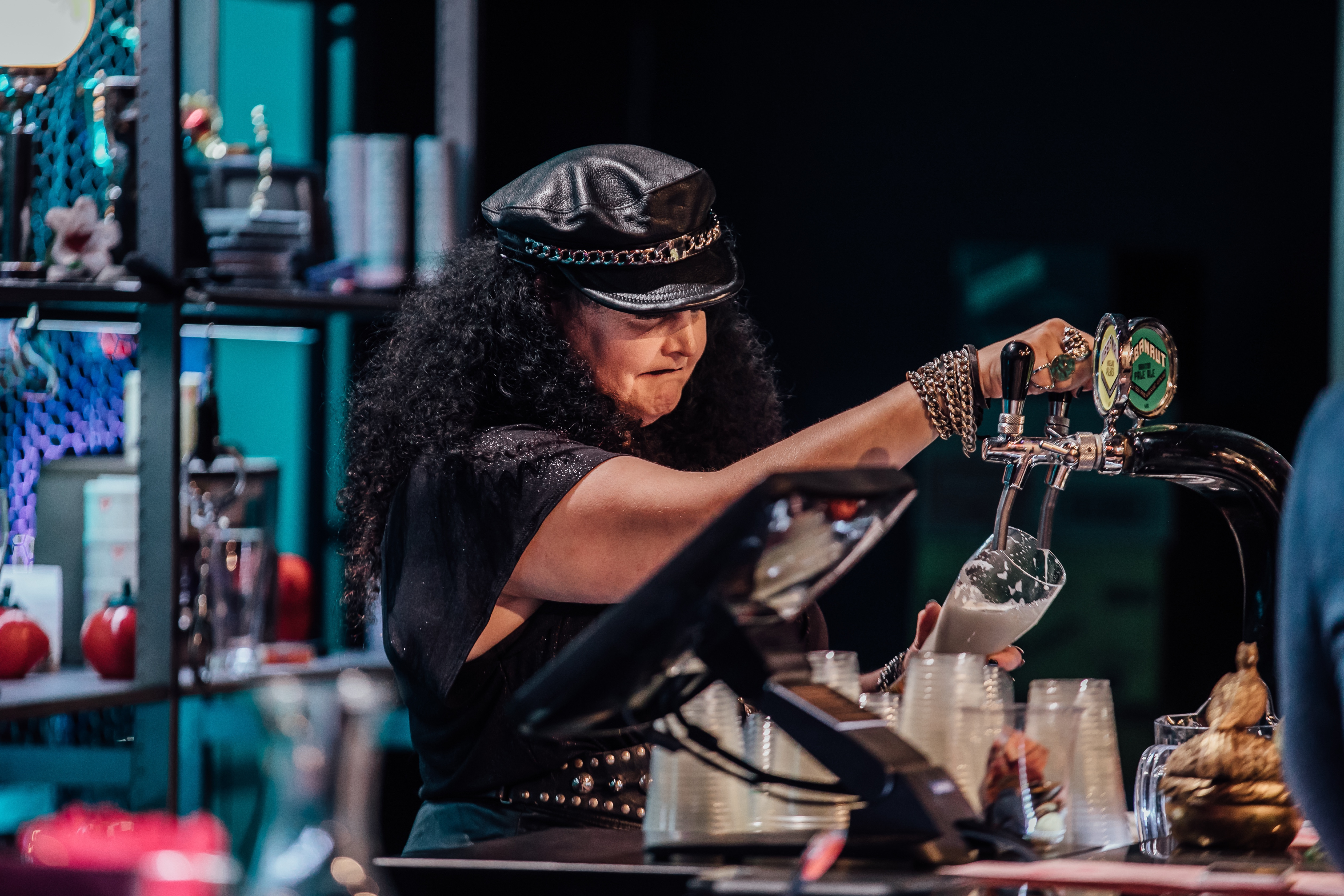 Yvette Parsons as the Karaoke Queen in Blind Date Project at Loft, Q Theatre, 2019.