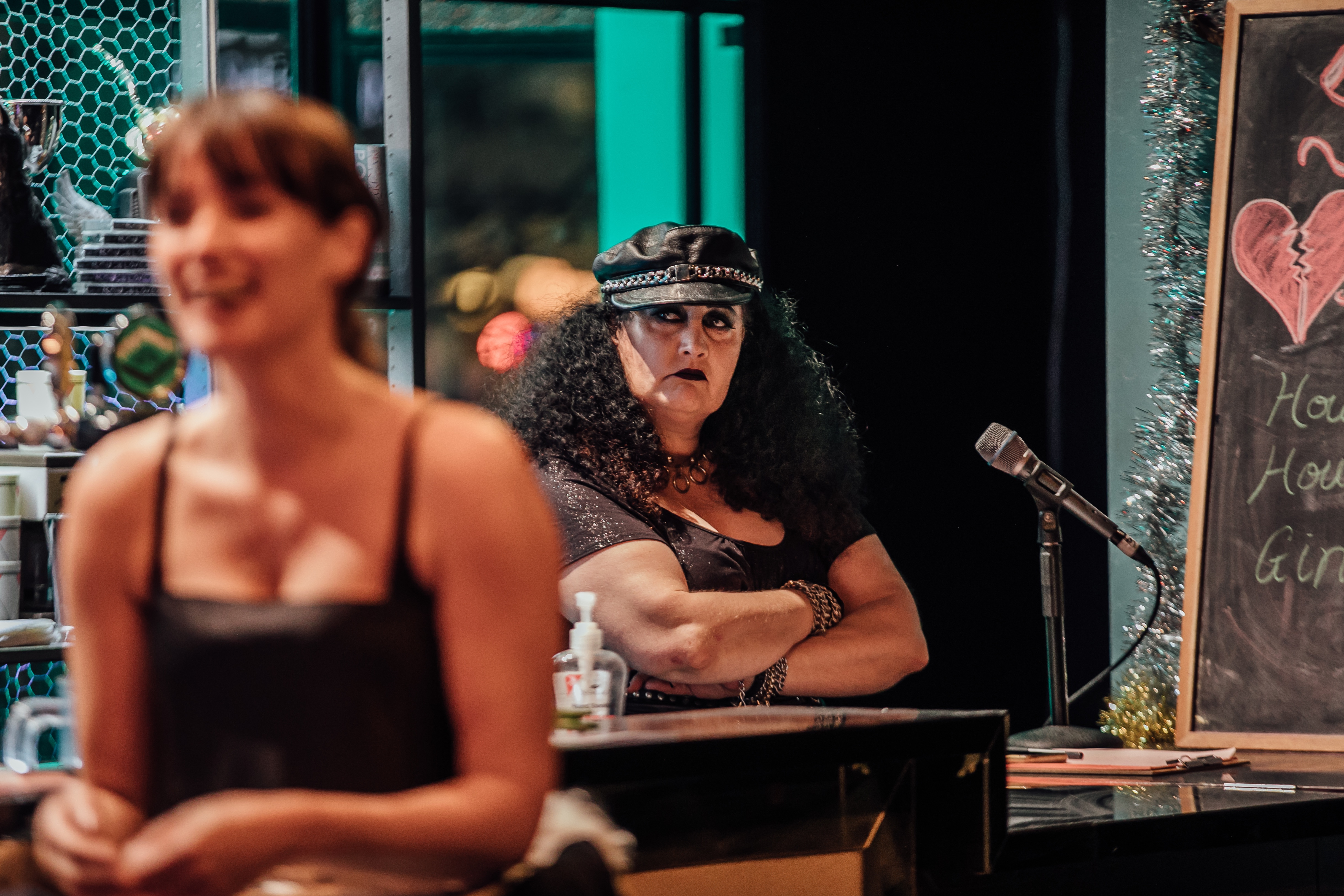 Natalie Medlock & Yvette Parsons in The Blind Date Project at Loft, Q Theatre, 2019.