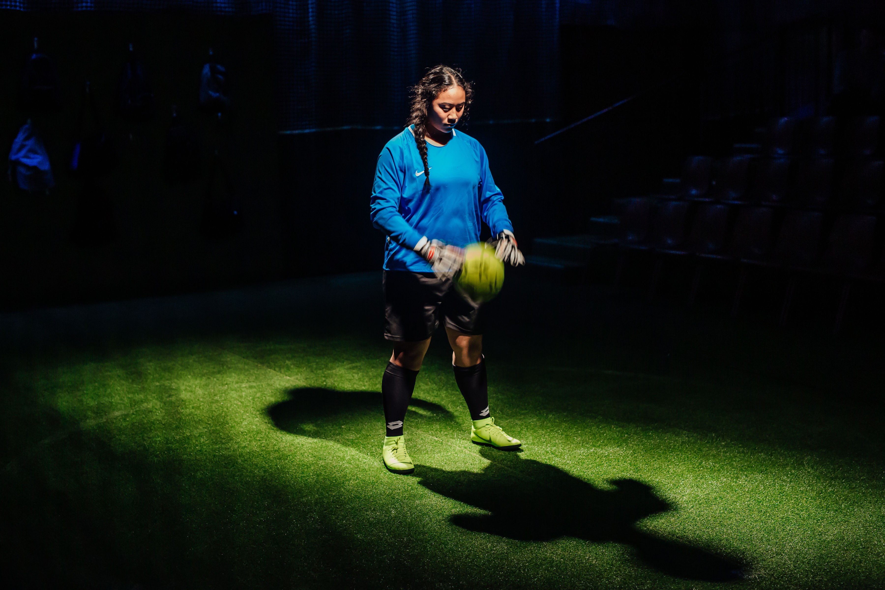 Siana Vagana performs The Wolves at Loft, Q Theatre, 2019.