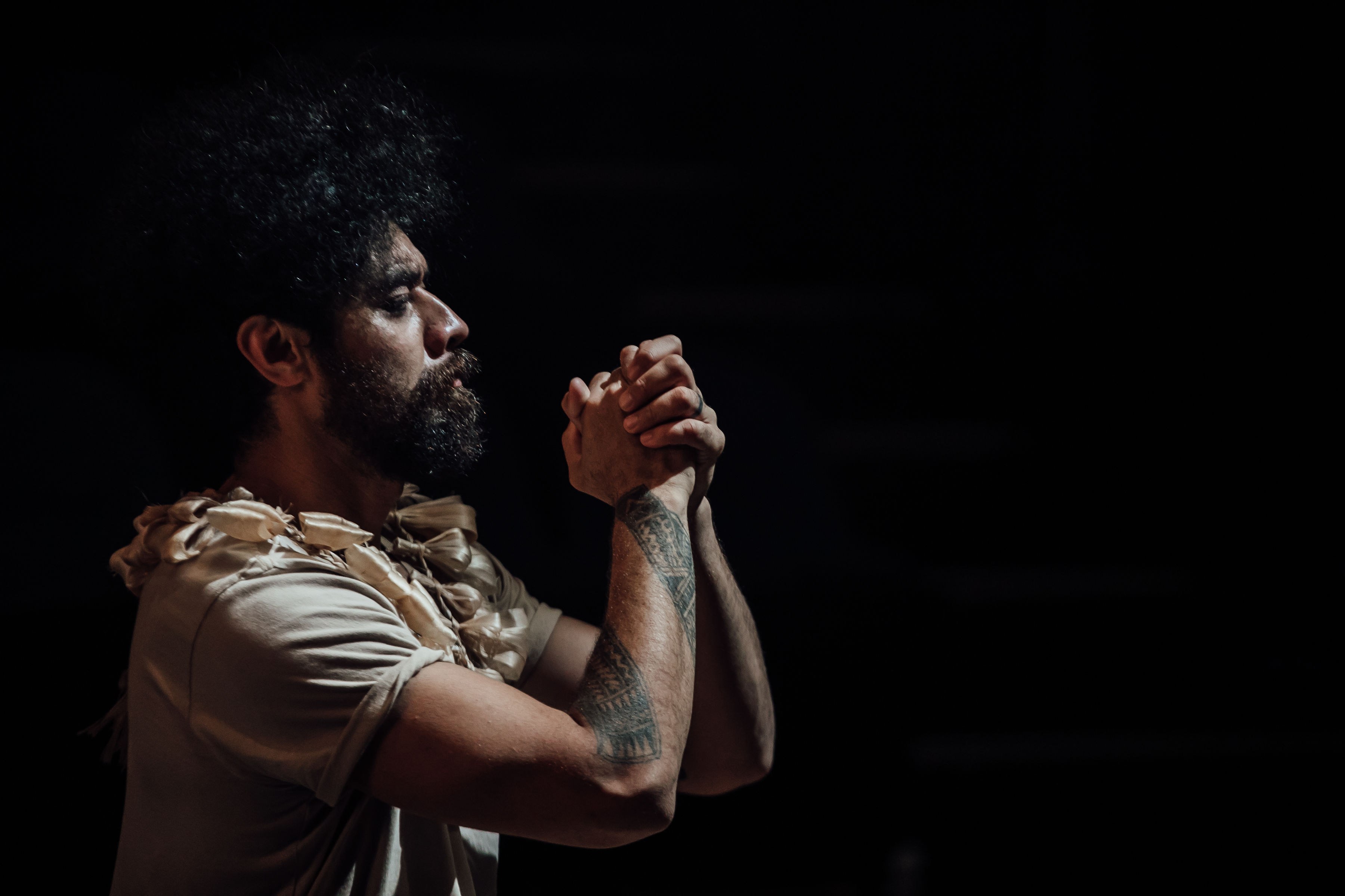Shadon Meredith performs UPU performs at Rangatira, Q Theatre, 2020.