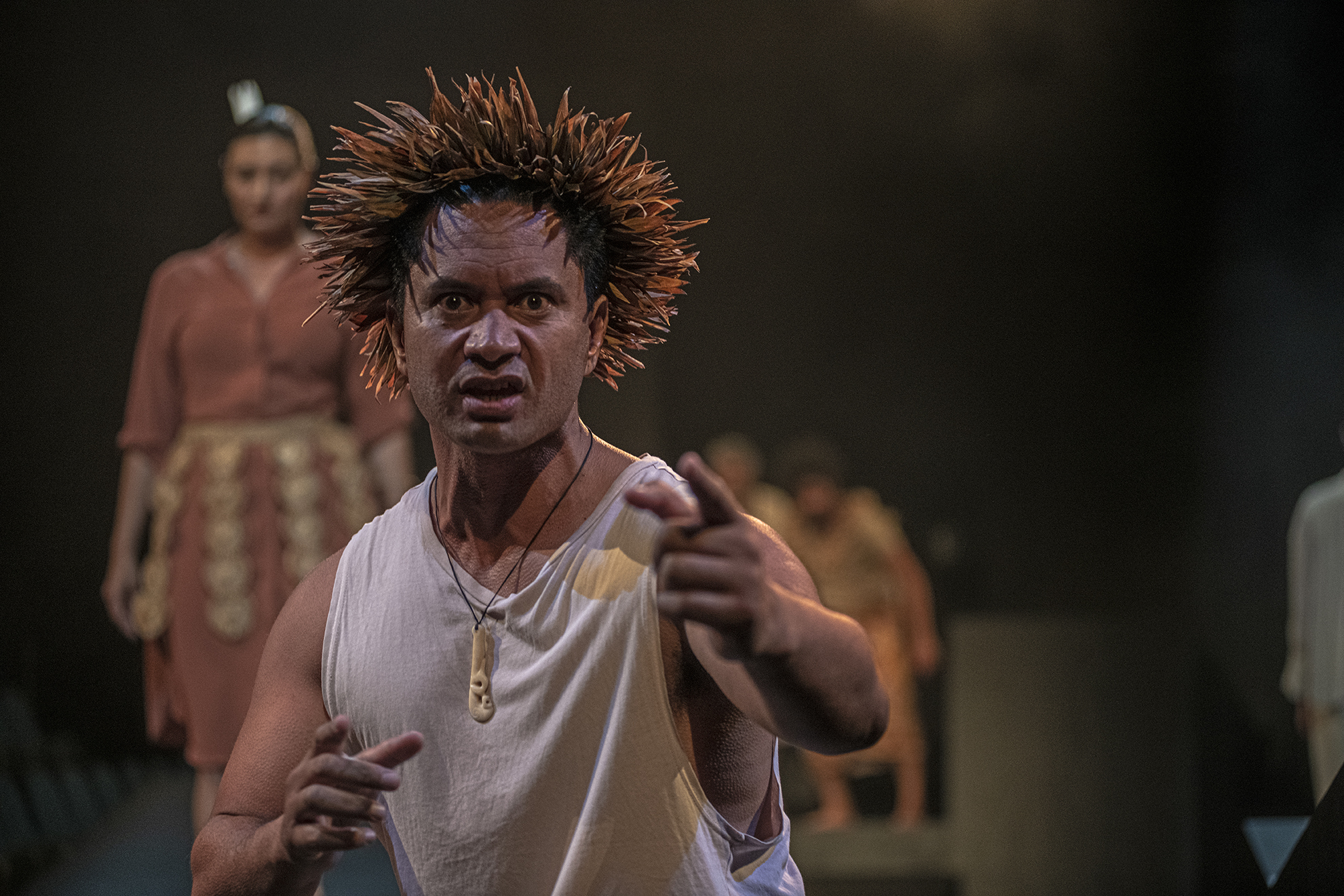 Jarod Rawiri performs in UPU at Rangatira, Q Theatre, 2020.